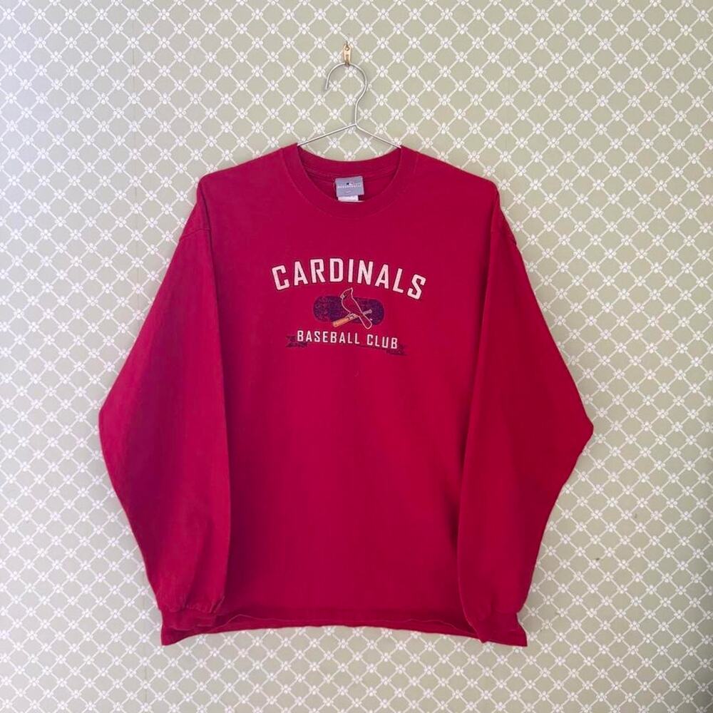 Vintage 2009 St. Louis cardinals red graphic long sleeve t shirt